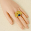 304 Stainless Steel with Natural Shell Cuff Open Rings for Women XG3877-4-2