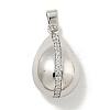 Rack Plating Brass Micro Pave Clear Cubic Zirconia Pendants KK-E114-02P-02-1
