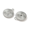 Brass Micro Pave Cubic Zirconia Grooved Pendants KK-A280-04A-P-2
