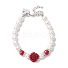 Shell Pearl Beaded Bracelets BJEW-JB10704-1
