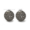 CZ Brass Micro Pave Grade AAA Clear Color Cubic Zirconia Round Beads LS-KK-O065-8mm-05B-NR-5