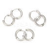 Tarnish Resistant 202 Stainless Steel Huggie Hoop Earrings EJEW-O087-06F-P-2