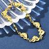 201 Stainless Steel Link Bracelets for Women BJEW-Z103-01G-01-2