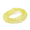 Transparent Electroplate Glass Beads Strands EGLA-F153-AB01-2