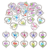 20Pcs 10 Styles Alloy Glass Pendants DIY-HS0002-04-1