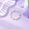 Natural Moonstone Beaded Stretch Rings RJEW-JR00867-08-1