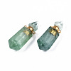 Faceted Natural Fluorite Pendants G-T131-15F-2
