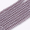 Opaque Solid Color Glass Bead Strands GLAA-F076-A06-1
