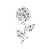 3Pcs Brass Micro Pave Cubic Zirconia Pendants ZIRC-OY001-55P-1
