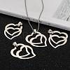 Tarnish Resistant Heart to Heart 201 Stainless Steel Pendants STAS-I032-122-5
