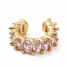 Cubic Zirconia Tennis Cuff Earrings EJEW-K093-09G-04-2