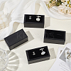 Plastic 2 Cufflink Gift Storage Boxes CON-WH0107-86A-4