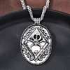 Tibetan Style Zinc Alloy Viking Pendant Necklaces NJEW-Z062-01AS-02-1