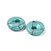 Synthetic Turquoise Donut/Pi Disc Charms G-G142-02O-2