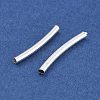 Brass Curved Tube Beads KK-B120-04F-S-2