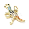 Brass Micro Pave Cubic Zirconia Pendants ZIRC-I356-10G-2