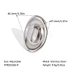 European 304 Stainless Steel Oval Cuff Rings for Women LS-MW5183-2-1