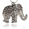 Tibetan Style Alloy Rhinestone Big Pendants ALRI-L048-01AS-2