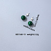 Handmade Fashion Synthetic Malachite Stainless Steel Bead Earrings Accessories for Autumn/Winter VH6205-9-1