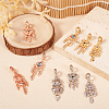  24Pcs 12 Styles Rack Plating Alloy European Dangle Charms MPDL-TA0001-04-6