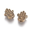 Tibetan Style Alloy Hamsa Hand/Hand of Fatima/Hand of Miriam Beads LS-TIBEB-7722-AB-NR-2