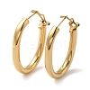 304 Stainless Steel Oval Hoop Earrings for Women EJEW-Q781-05G-1