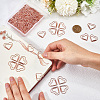 100Pcs Heart Shape Iron Paper Clips TOOL-WH20002-03A-RG-3
