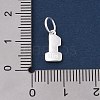 Number Series 925 Sterling Silver Charms STER-Q002-01B-2