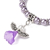 Lovely Wedding Dress Angel Bracelets for Kids BJEW-JB00727-09-2