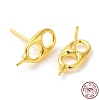 925 Sterling Silver Stud Earring Findings STER-M114-15G-2