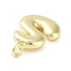 Rack Plating Brass Balloon Letter Pendants KK-C050-01G-S-2