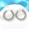 201 Stainless Steel Hoop Earrings EJEW-Q026-14P-A-1