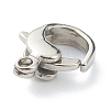 Tarnish Resistant 304 Stainless Steel Lobster Claw Clasps STAS-P283-02A-P-3