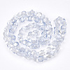 Electroplated Glass Beads Strands EGLA-S174-01B-05-2