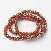 Electroplate Opaque Glass Beads Strands LS-EGLA-A034-P6mm-O07-2
