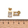 304 Stainless Steel Rhinestone Rectangle Stud Earrings X-EJEW-K268-51G-5