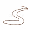 Ion Plating(IP) 304 Stainless Steel Singapore Chain Necklace for Men Women NJEW-K245-013E-1