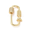 Brass Micro Pave Clear Cubic Zirconia Keychain Clasps LS-ZIRC-TAC0005-02B-G-1