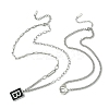 304 Stainless Steel Enamel Chain Necklaces NJEW-M078-07P-2