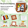 Olycraft 2 Sets 2 Style Panda Photo Frame Needle Felting Kit for Beginners DIY-OC0012-05-4