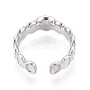 Oval Brass Cuff Ring Settings KK-T076-66P-3