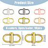 18Pcs 6 Colors Alloy Adjustable Buckles FIND-FH0008-36-2