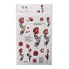 Flower Pattern Waterproof Self Adhesive Hot Stamping Stickers DIY-I063-08-1