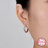 Anti-Tarnish Rhodium Plated 925 Sterling Silver Ring Stud Earrings JZ8068-3-3