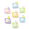25Pcs 5 Colors Opaque Resin Pendants RESI-CJ0003-06-8