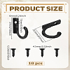 Zinc Alloy Wall Mounted Coat Hook Hangers AJEW-WH0348-682-2