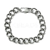 304 Stainless Steel Twisted Bracelets for Women Men BJEW-C063-06AS-1