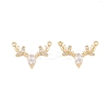 Brass Pave Cubic Zirconia Pendants KK-CBA866A-13G-1