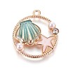 Zinc Alloy Pendants X-ENAM-P164-02C-1