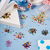 180g 12 Colors Glass Seed Beads SEED-TA0001-35-4